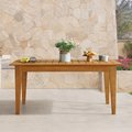 Alaterre Furniture Barton Eucalyptus Wood Outdoor Dining Table 80-OUTD-WD-DT